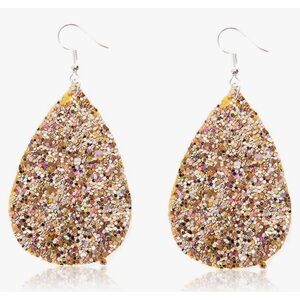 Gold glitter earrings